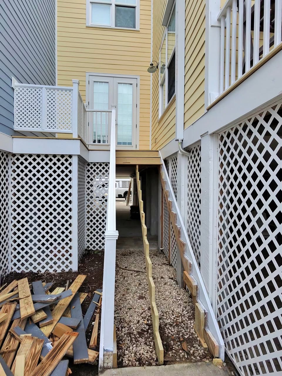 Before — Marina-front deck remodel